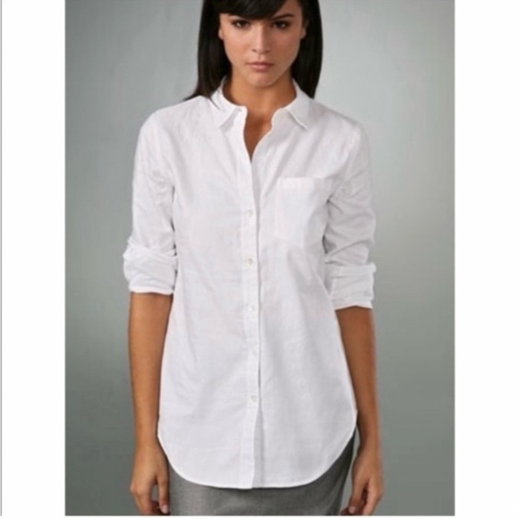 Theory Tops - Theory - Nikala Boyfriend Shirt - White Size Small - NET-A-PORTER - Excellent